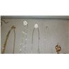 Image 2 : Jewelry: 4 Misc. Pearl/Bead Necklaces, Gold Chain, Earrings