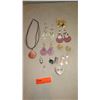 Image 1 : Jewelry: Rope Chain w/Natural Clam Shell Pendant, Misc. Shell Earrings, Misc. Pendants