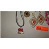 Image 4 : Jewelry: Cascade Fashion Earrings, Rope Chain w/4 Pendants