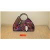 Image 1 : New Mary Frances Beaded Bag: Jeweled Bright-Hued Silk w/Ring Handles