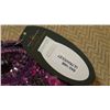 Image 2 : New Mary Frances Beaded Bag: "Ultraviolet" Pouch w/Large Purple/Cranberry Clusters