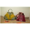 Image 6 : 2 New Mary Frances Beaded Bags: "Lemon Drop" and Pink/Red Patent Leather