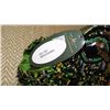 Image 2 : New Mary Frances Beaded Handbag: "Abracadabra" Green Silk Pouch w/Contrast Beads/Jewels