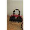 Image 3 : 2 New Mary Frances Beaded Handbags: Red, Black Bag and Red Chenille w/Lrg Flower