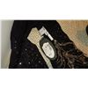 Image 3 : New Mary Frances Beaded Handbag: Black Satin w/Beaded Handles and Black Scarf