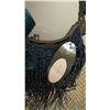 Image 3 : New Mary Frances Beaded Handbag: Teal Satin w/Draped Beads