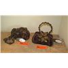 Image 1 : 2 New Mary Frances Beaded Handbags: Oval Shoulder Bag and Bohemian Fabric Bag