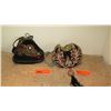Image 1 : 2 New Mary Frances Beaded Handbags: "Yuletide" Black Pouch and Half Moon Black Velvet