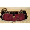 Image 2 : New Mary Frances Beaded Bag: Narrow, Embellished Cranberry Fabric