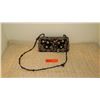Image 1 : New Mary Frances Beaded Bag: Black Velvet w/Gold Ocean Coral Motif