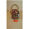 Image 1 : New Mary Frances Beaded Bucket Bag: "Glamour Girl" Satin w/Layered Satin Rosettes