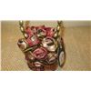Image 2 : New Mary Frances Beaded Bucket Bag: "Glamour Girl" Satin w/Layered Satin Rosettes