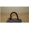 Image 3 : New Mary Frances Beaded Bag: Small "Tipsy" Blue Plaid Martini Motif