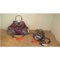 2 New Mary Frances Beaded Bags: "Purple Passion" and Embellished Canteen