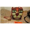 Image 2 : 2 New Mary Frances Beaded Handbags: Oval "Masquerade" and Orange-Trim Box Bag