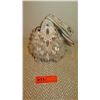 Image 3 : New Mary Frances Beaded Bag: "Crystal Ball" White Satin Pouch w/White Crystal Beads