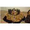 Image 3 : 2 New Mary Frances Beaded Handbags: Yellow Velvet Skirt and Beaded Clutch