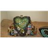 Image 3 : 2 New Mary Frances Beaded Handbags: Vintage Motif Pouch and Turquoise Clutch