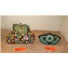 Image 4 : 2 New Mary Frances Beaded Handbags: Vintage Motif Pouch and Turquoise Clutch