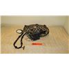 Image 1 : New Mary Frances Beaded Bag:  Oval "Spinner" High Drama w/Black Web Lace