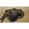 Image 2 : New Mary Frances Beaded Bag:  Oval "Spinner" High Drama w/Black Web Lace