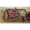 Image 2 : 2 New Mary Frances Beaded Bags: "Flight of Fantasy" Flamingo and Jewel-Toned Clutch