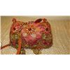 Image 2 : New Mary Frances Beaded Bag: Oriental Orange Satin Brocade Motif