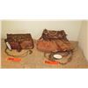 Image 1 : 2 New Mary Frances Beaded Bags: Orange Organza Pouch and Giraffe Pattern