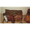 Image 2 : 2 New Mary Frances Beaded Bags: Orange Organza Pouch and Giraffe Pattern