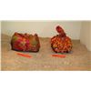 Image 2 : 2 New Mary Frances Beaded Bags: "Paradise" Orange Brocade and Orange Pouch