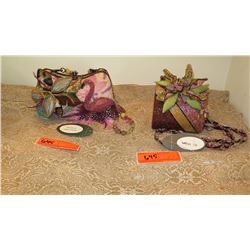 2 New Mary Frances Beaded Bags: "Flight of Fantasy" Flamingo and Tropical Motif