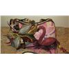 Image 2 : 2 New Mary Frances Beaded Bags: "Flight of Fantasy" Flamingo and Tropical Motif