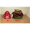 Image 1 : 2 New Mary Frances Beaded Bags: Red Pouch and Christmas-Themed Green Velvet