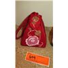 Image 2 : 2 New Mary Frances Beaded Bags: Red Pouch and Christmas-Themed Green Velvet