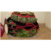 Image 3 : 2 New Mary Frances Beaded Bags: Red Pouch and Christmas-Themed Green Velvet