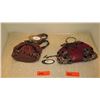 Image 1 : 2 New Mary Frances Beaded Bags: Red "Daredevil" and Red "Sundowner"