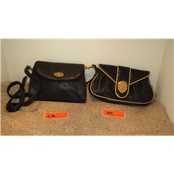 Black Etienne Aigner Leather Bag, Black Anne Klein Leather Bag