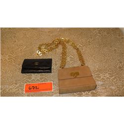 Small Ferragamo Coin Bag and Black Chanel Credit Card Holder