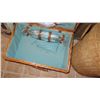 Image 3 : Wine Rattan Picnic Basket w/Plates, Glasses,