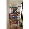 Image 1 : Contents of Shelves: Misc. Books, Glass Bowl, etc.