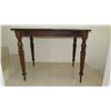 Image 10 : Vintage Wood Table with Swirl-Carved Legs - Koa Wood? 37X28X29