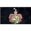 Image 2 : 14K Gold Heirloom Pendant - Hawaiian Kingdom Crest Enameled Green/Red Gold 18g