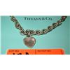 Image 2 : Tiffany & Co. Sterling Silver Link Chain Choker Collar Necklace w/ Heart Charm