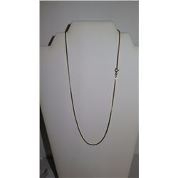 14K Gold Square Link Chain Necklace -