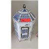 Image 2 : Large Porcelain Birdcage & Floral-Embellished Porcelain Pedestal