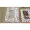 Image 2 : Qty 3 New White Shell Picture Frames, 2 Decorative Picture Frames, Woven Lauhala Gift Basket