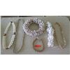 Image 1 : Large Shell Wreath, Thick Shell Cluster Strand, 4 Misc. Decorative Shell Lei