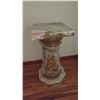 Image 1 : Green Onyx Column Pedestal - Rich Layers of Coppery/Bronze Mineral Deposits