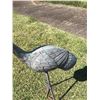 Image 3 : Crane Garden Decor w/Patina (Bronze Cast?) - 30" Tall