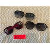 Image 2 : 3 Pairs Designer Sunglasses: Gucci (Tortoise Brown), Versace (Red), Nina Ricci (Brown)